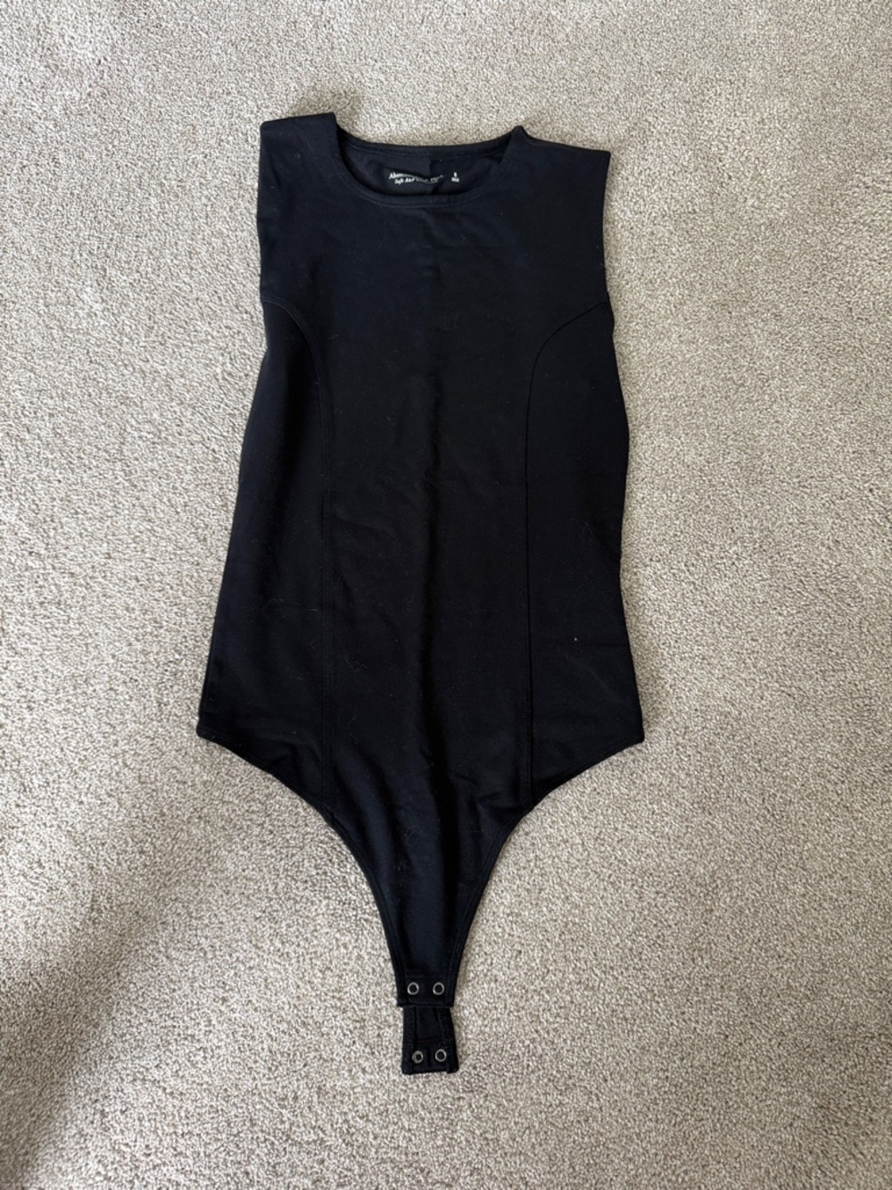 Black Sleeveless One-Piece Bodysuit